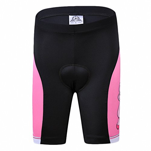 Ateid Maillot de Ciclismo y Pantalones Cortos para Niños Rosa 2XL 9-11 Años