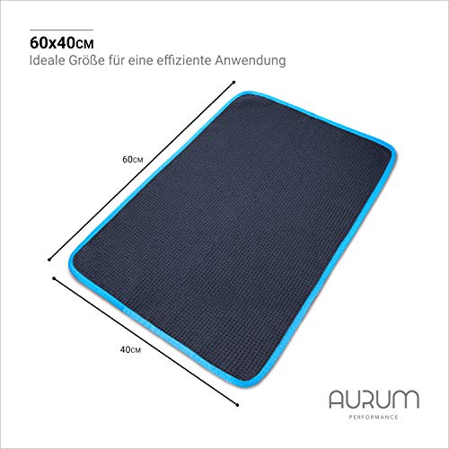 Aurum-Performance® - Paño absorbente para ventanas de coche y ventanas, 100% libre de pelusas y absolutamente libre de rayas (2 unidades, 60 x 40 cm)