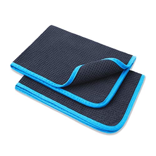 Aurum-Performance® - Paño absorbente para ventanas de coche y ventanas, 100% libre de pelusas y absolutamente libre de rayas (2 unidades, 60 x 40 cm)