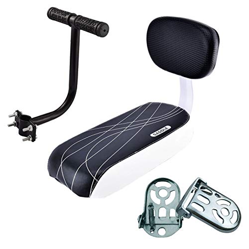 auvstar Cojín para Asiento Trasero de Bicicleta,Asiento Bicicleta Niño Trasera,Asiento Trasero de Bicicleta de Montaña Incluidos Respaldo, Reposabrazos y Pedales