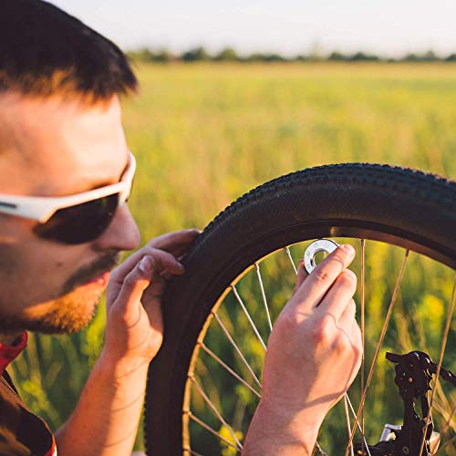 auvstar Llave para Radios de Bicicleta, Universal 6 Tamaños en una Llave para Radios de Bicicleta, Llave de Rueda de 8 vías，Bicicleta Herramienta de Reparación (plateada)