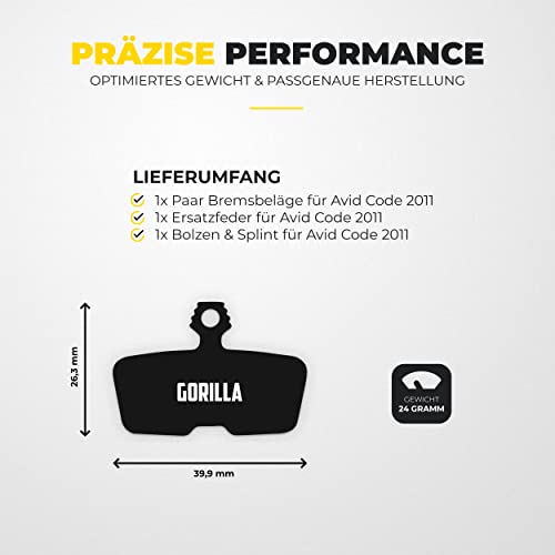 Avid Pastillas de Freno Code & Code R de 2011 & SRAM Guide RE para Freno de Disco Bicicleta I Orgánico I Alto Rendimiento I Durable & Ajuste Pastillas de Freno Bicicleta