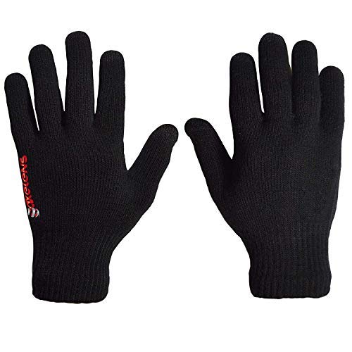 AXELENS Guantes Táctiles Invernales Calientes Cómodos Unisex Interno de Suave Felpa - para Smartphones, Teléfonos Móviles y Tablets - Universales Hombre Mujer - Confección Regalo Incluida - Negro