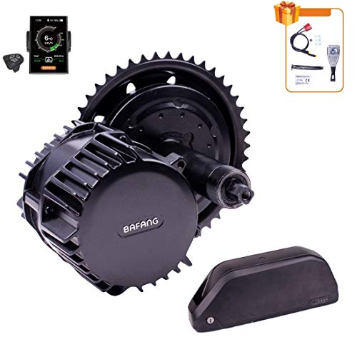 Bafang BBSHD BBS03B 1000W Mid Drive Motor para MTB Road Bike City Bike Kit de conversión de Bicicleta eléctrica con batería de Iones de Litio 48v / 52v (52V21AH, 1000W120MMC1842T)