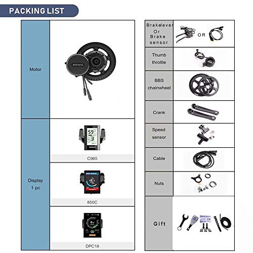 Bafang Kit Bicicleta Electrica 1000w 48V 52V BBSHD BBS03 Motores Electricos para Bicicletas para MTB y Bike