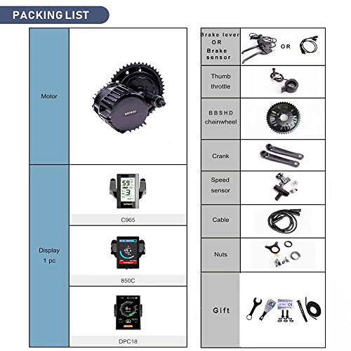 Bafang Kit Bicicleta Electrica 1000w 48V 52V BBSHD BBS03 Motores Electricos para Bicicletas para MTB y Bike