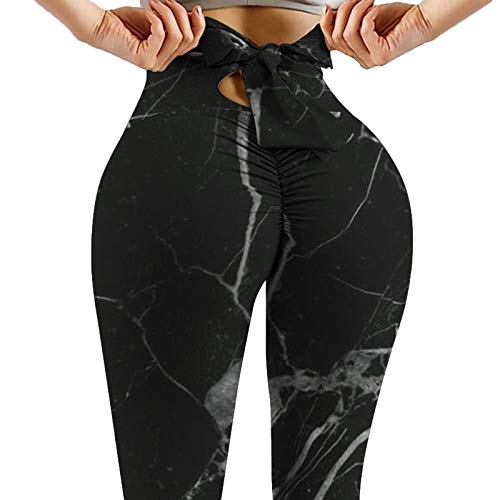 Baiomawzh Leggings push up para mujer, cintura alta, para correr, flexiones, pantalones de deporte, pantalones de deporte, pantalones de correr, leggings con control de barriga, gris, M