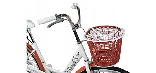 BDW Bicicleta de ciudad para mujer y niña, de 26 pulgadas, para ciudad, trekking, 1 marcha, cesta de KOSTELNOS
