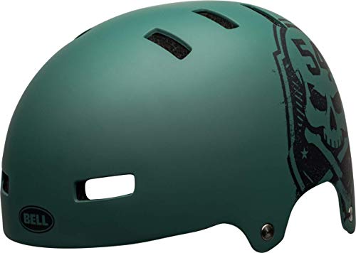 BELL Local Casco para Bicicleta BMX y Skate, Unisex Adulto, Verde Mate y Negro, M | 55-59cm