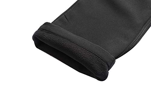 BenBoy Mujer Trekking Pantalones de Nieve Montaña Impermeables Calentar Pantalones Invierno Softshell Escalada Senderismo Esquiar Aire Libre KZ2776W-Black-XS