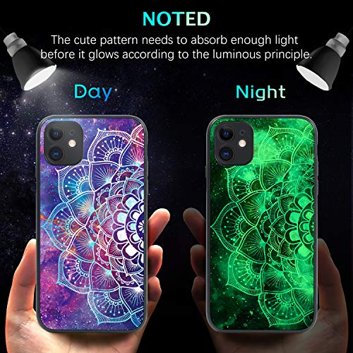 BENTOBEN - Carcasa para iPhone 11, funda de protección brillante brillante brillante con mandala, ultrafina, TPU de silicona flexible, antigolpes y antigolpes