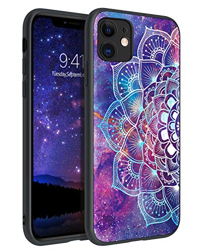 BENTOBEN - Carcasa para iPhone 11, funda de protección brillante brillante brillante con mandala, ultrafina, TPU de silicona flexible, antigolpes y antigolpes