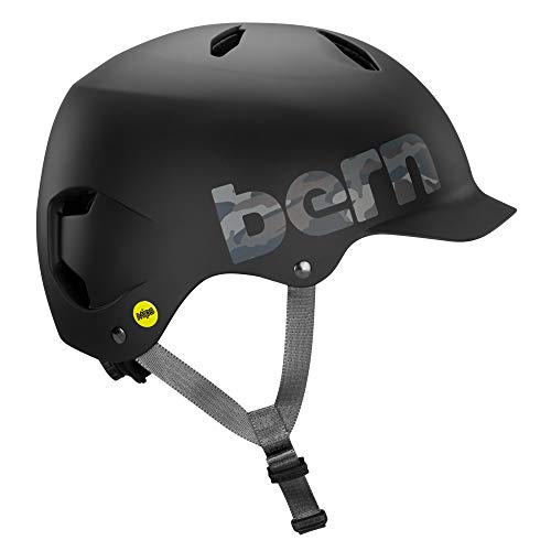 Bern Bandito Casco, Unisex niños, Logotipo de Camuflaje Negro Mate, Small/Medium