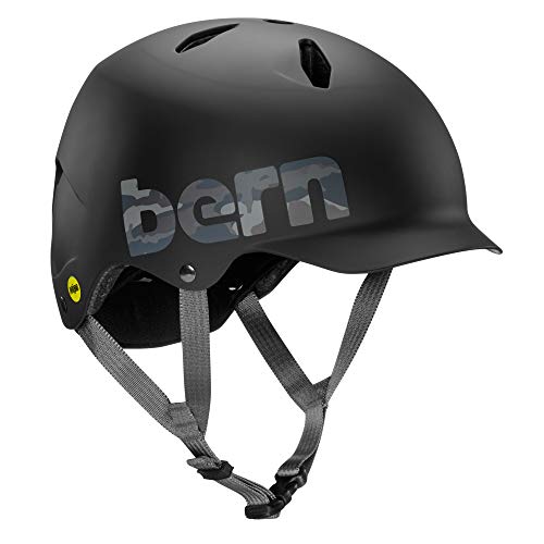 Bern Bandito Casco, Unisex niños, Logotipo de Camuflaje Negro Mate, Small/Medium