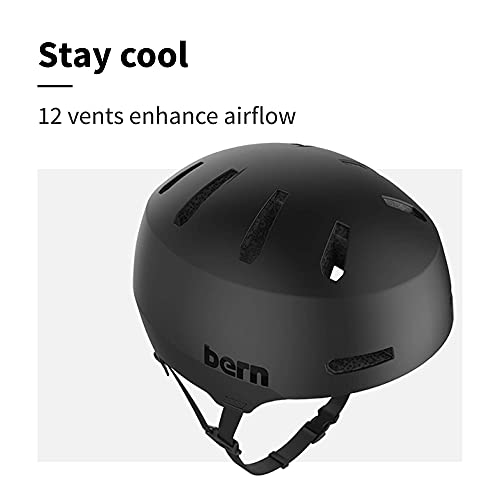 Bern Macon 2.0 - Casco de Ciclismo, Talla S, Color Negro