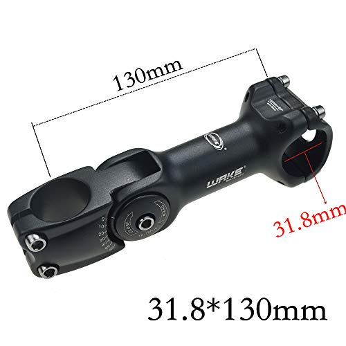 BESNIN 0-60 Grados Potencia Bici 31,8/25,4 * 120/130mm, Potencia MTB Ajustable Potencia Manillar MTB para Bicicleta de Montaña para Bicicleta, Bicicleta de Carretera, MTB Ciclismo (31,8 * 130mm)