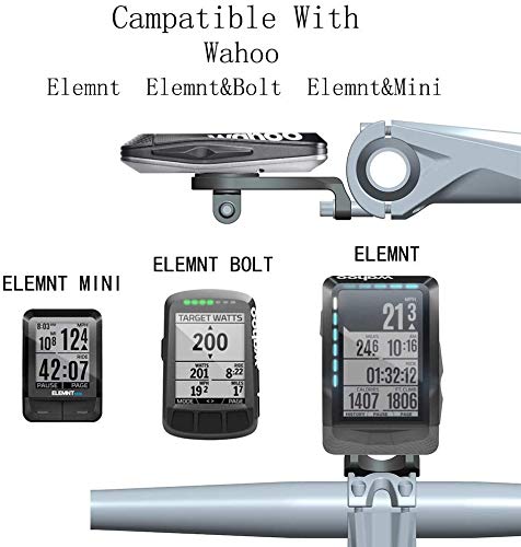 Best Tek Manillar de bicicleta hacia fuera delantero Combo Mount para Wahoo Elemnt, Elemnt Bolt, Elemnt Mini, cámara y luces de bicicleta