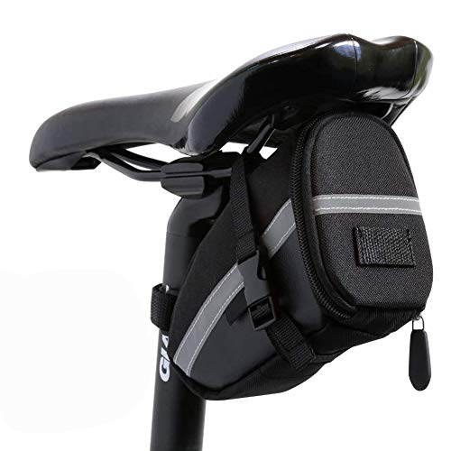 BETOY Silla de Montar Bolsa, Bolsa de sillín Portátil Silla de Montar Bolsa para Bicicletas, Bicicletas de Montaña, Competiciones de Ciclismo, Equipos para Entusiastas del Ciclismo,Negro,0.6L