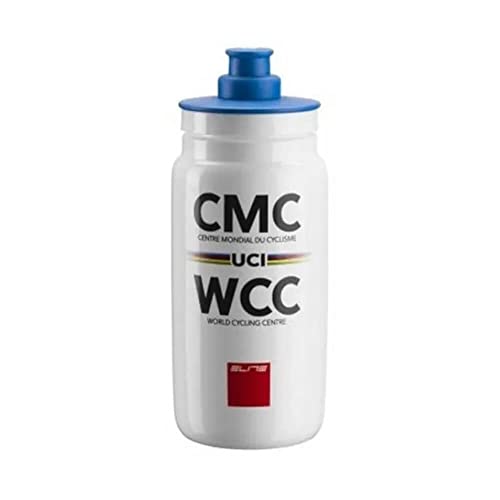 Bidón ELITE Fly Mundial WCC UCI Blanco, 550 ml