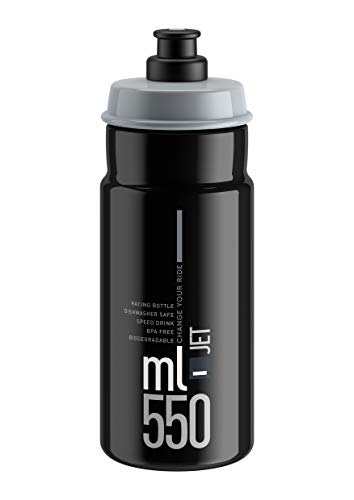 Bidón ELITE Jet Negro/Gris, 550 ml