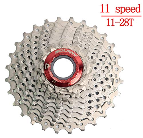 BIKECO 8-9-10-11 Velocidad Cassette 11-25T 11-28T 11-32T 11-36T Relación Ancha Cassette Piñones de Bicicleta de Carretera Bicicleta de Carretera Rueda Libre (11 velocidades 11-28T)