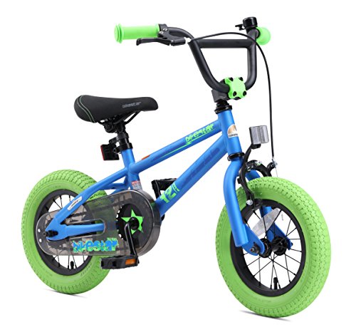 BIKESTAR Bicicleta Infantil para niños y niñas a Partir de 3 años | Bici 12 Pulgadas con Frenos | 12" Edición BMX Azul