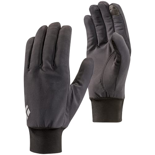 Black Diamond Lightweight Softshell Guantes, Unisex-Adult, Gris (Smoke), XS (Paquete de 2)