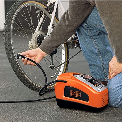 BLACK+DECKER ASI300 Compresor de aire 160 PSI 11 bar Fuente de alimentación: Cable eléctrico Rojo/Negro