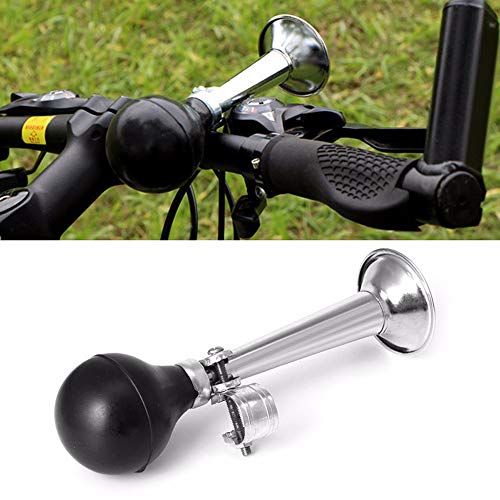 Bocina para Bicicleta con Soporte y Tornillo, Bicicleta Bocina para Mayoría de Bicicletas, Vehículos Recreativos, Bicicletas de Montaña, Plata, Negro, Unisexo