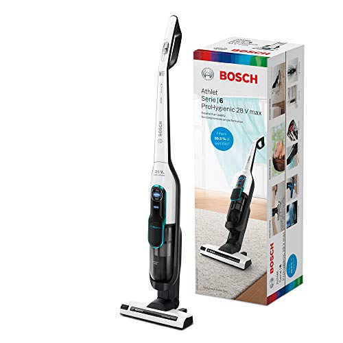 Bosch Athlet ProHygienic Serie | 6 BCH86HYG2 - Aspiradora sin cable, hasta 60 minutos de autonomía, color blanco