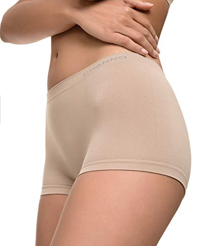 Bragas Culotte Shorts de Lycra Sin Costuras Suaves y Cómodos (Pack de 6) (Negro, S-M)