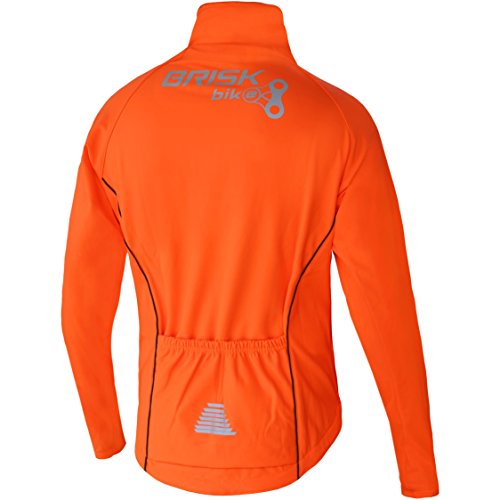 Brisk Bike Chaqueta de ciclismo Chaqueta de ciclismo ultraligera y transpirable para correr (Orange, S)