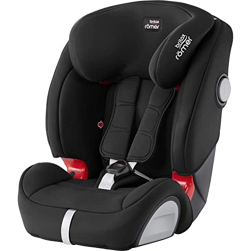 BRITAX RÖMER Silla Coche EVOLVA 1-2-3 SL SICT Evolutiva con Protecciones Laterales Niño de 9 a 36 kg Grupo 1/2/3 de 9 Meses a 12 Años, Cosmos Black