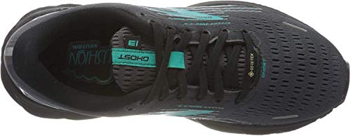 Brooks Ghost 13 GTX, Zapatillas para Correr Mujer, Black/Black/Peacock, 38 EU