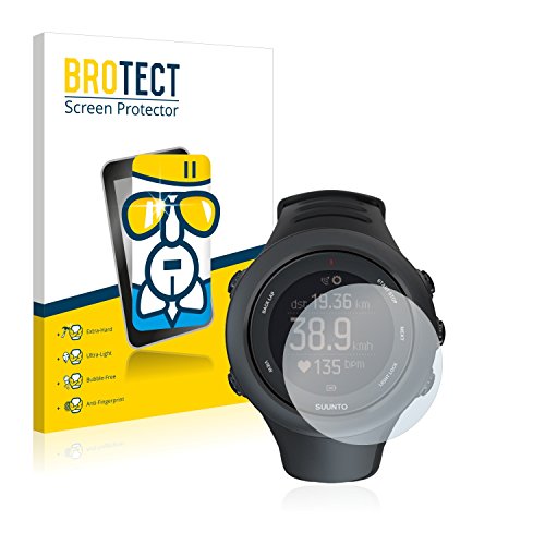 BROTECT Protector Pantalla Cristal Compatible con Suunto Ambit3 Sport Black/Vertical Protector Pantalla Vidrio - Dureza Extrema, Anti-Huellas