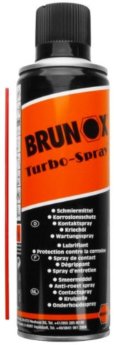 BRUNOX Turbo Spray 5 funciones 300 ml (lubricante, aceite penetrante/disolvente de óxido, protección contra la corrosión, productos de limpieza, spray de contacto)