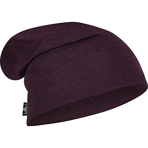 Buff Gorro lana merino heavyweight SOLID Unisex Talla única, Púrpura profundo