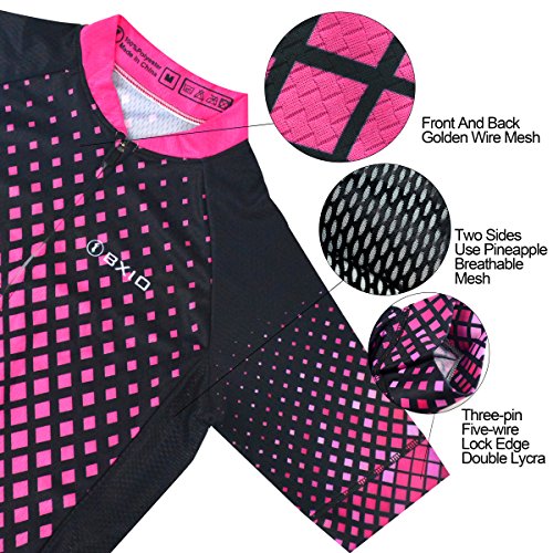 BXIO Maillot Ciclismo Mujer Verano, Respirable Traje Ciclismo con Culotte Ciclismo Acolchado en Gel 3D, MTB