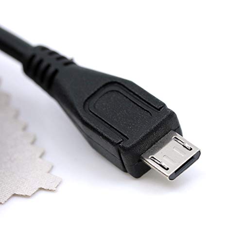 Cable de Datos USB Compatible con Garmin Edge 1000, Edge 1030, Edge 1030 Plus, Edge 130, Edge 520, Edge 520 Plus, Edge 530 Micro USB, 1 m, con paño de Limpieza de Pantalla Mungoo