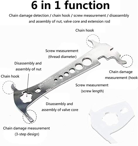 Cadena de Bicicleta Cadena de la Bicicleta del Inspector Desgaste de la Herramienta Indicador Indicador de Estiramiento de la Cadena de Herramientas Bicicleta Kit de reparación 1PC medición rápida