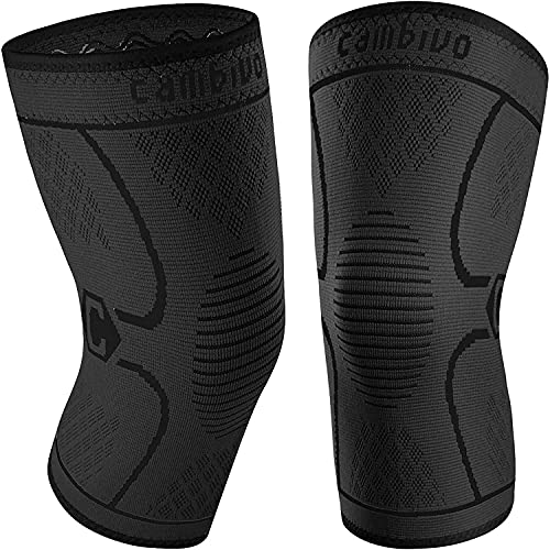 CAMBIVO 2 x Rodilleras Menisco y Ligamento, Rodillera Deportivas Compresion para Gym, Voleibol, Running, Bicicletas, Futbol, Baloncesto