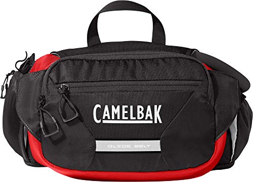 CamelBak mochila de invierno con cinturón deslizante unisex, negro/rojo de carreras, talla única