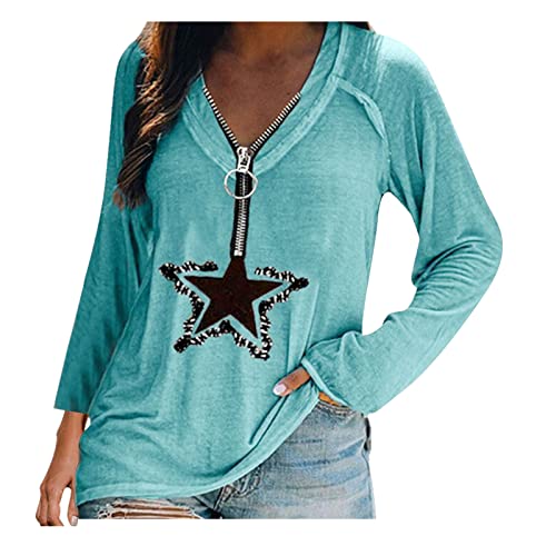 Camisas De Mujer Tallas Grandes De Manga Larga con Cuello En V Camiseta Estampada En 3D Tops Blusa Suelta De Moda De OtoñO