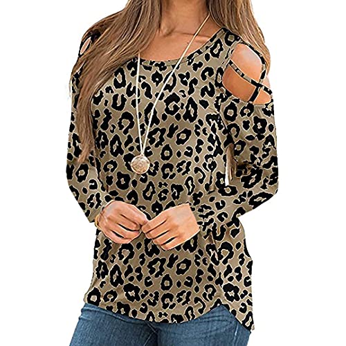 Camisas para Mujer Tallas Grandes Sexy Strappy Hombro FríO Manga Larga Estampado Floral Moda Casual Tops Blusas