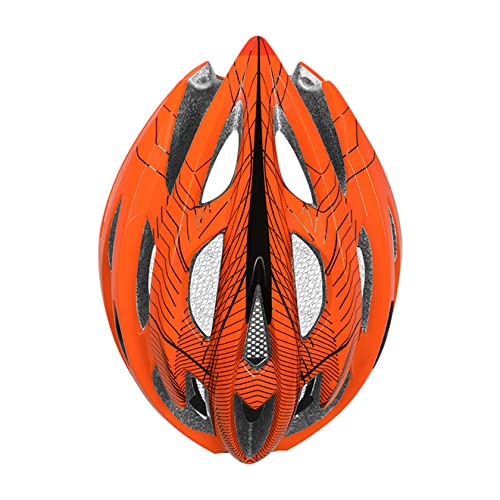 Casco De Bicicleta Adulto Casco De Ciclismo Ajustable De Carretera De Montaña Cascos De Bicicleta Ligeros para Hombres Y Mujeres Accesorios De Ciclismo Al Aire Libre(Color:Naranja)