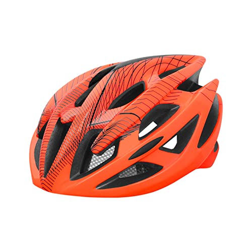 Casco De Bicicleta Adulto Casco De Ciclismo Ajustable De Carretera De Montaña Cascos De Bicicleta Ligeros para Hombres Y Mujeres Accesorios De Ciclismo Al Aire Libre(Color:Naranja)