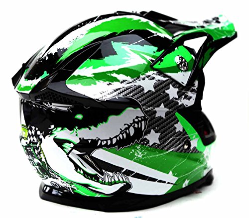 Casco Motocross Niño ECE Homologado - YEMA YM-211 Casco de Moto Infantil Cross Integral Enduro Infantil para Mujer Hombre Adultos, S