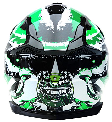 Casco Motocross Niño ECE Homologado - YEMA YM-211 Casco de Moto Infantil Cross Integral Enduro Infantil para Mujer Hombre Adultos, S