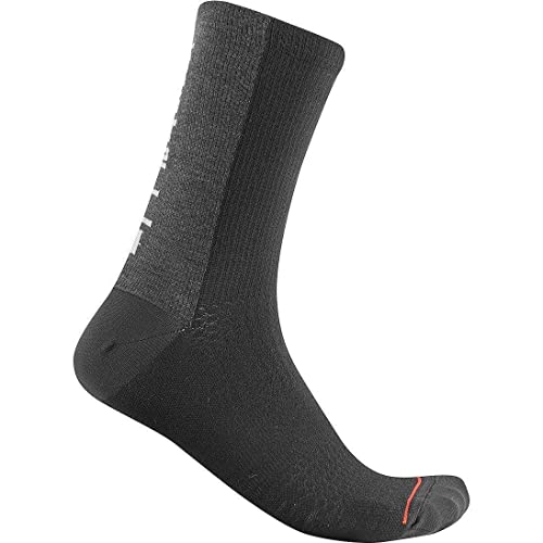 castelli Bandito Wool 18 Sock Calcetines, Unisex Adulto, Negro, Small/Medium