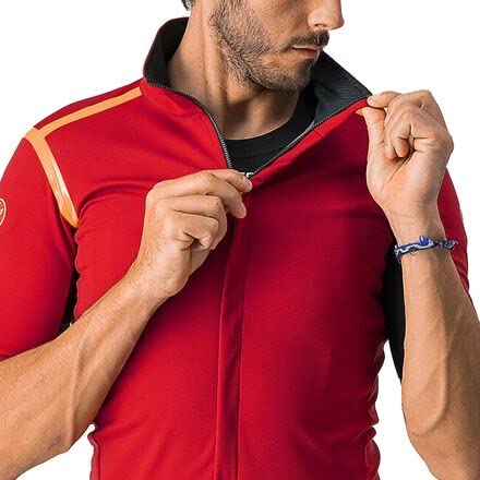 castelli Gabba Ros Chaqueta, Hombre, Pro Red/Brilliant Orange, XL